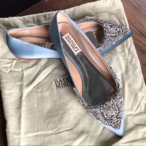 Badgley Mischka Malena flats, like new, Size 8
